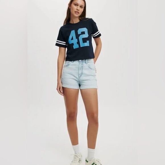 Cotton On Pants - Cotton On High Rise Denim Shorts